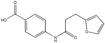 4-[3-(furan-2-yl)propanamido]benzoic acid 化学構造式