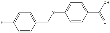 4-{[(4-fluorophenyl)methyl]sulfanyl}benzoic acid Struktur