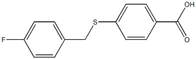 4-{[(4-fluorophenyl)methyl]sulfanyl}benzoic acid Structure