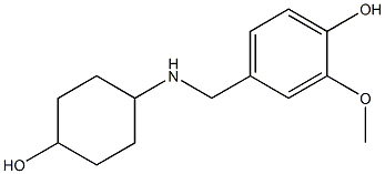 4-{[(4-hydroxycyclohexyl)amino]methyl}-2-methoxyphenol 化学構造式