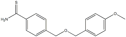 4-{[(4-methoxyphenyl)methoxy]methyl}benzene-1-carbothioamide Structure