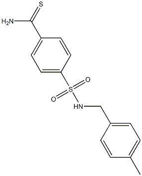 4-{[(4-methylphenyl)methyl]sulfamoyl}benzene-1-carbothioamide,,结构式