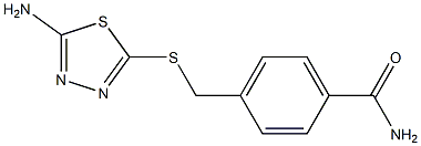 4-{[(5-amino-1,3,4-thiadiazol-2-yl)sulfanyl]methyl}benzamide Structure