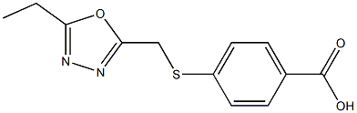 4-{[(5-ethyl-1,3,4-oxadiazol-2-yl)methyl]sulfanyl}benzoic acid Structure