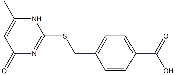 4-{[(6-methyl-4-oxo-1,4-dihydropyrimidin-2-yl)thio]methyl}benzoic acid,,结构式