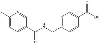 4-{[(6-methylpyridin-3-yl)formamido]methyl}benzoic acid 化学構造式