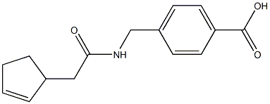 4-{[(cyclopent-2-en-1-ylacetyl)amino]methyl}benzoic acid Struktur
