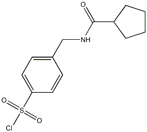 4-{[(cyclopentylcarbonyl)amino]methyl}benzenesulfonyl chloride Structure