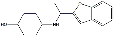 4-{[1-(1-benzofuran-2-yl)ethyl]amino}cyclohexan-1-ol 结构式