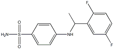 4-{[1-(2,5-difluorophenyl)ethyl]amino}benzene-1-sulfonamide 化学構造式