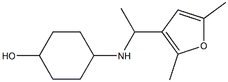 4-{[1-(2,5-dimethylfuran-3-yl)ethyl]amino}cyclohexan-1-ol,,结构式