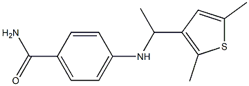 4-{[1-(2,5-dimethylthiophen-3-yl)ethyl]amino}benzamide