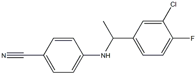 4-{[1-(3-chloro-4-fluorophenyl)ethyl]amino}benzonitrile 化学構造式