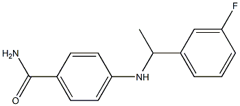 4-{[1-(3-fluorophenyl)ethyl]amino}benzamide Struktur