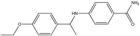 4-{[1-(4-ethoxyphenyl)ethyl]amino}benzamide,,结构式