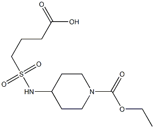 4-{[1-(ethoxycarbonyl)piperidin-4-yl]sulfamoyl}butanoic acid,,结构式