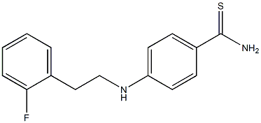 4-{[2-(2-fluorophenyl)ethyl]amino}benzene-1-carbothioamide,,结构式
