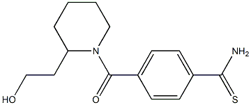 4-{[2-(2-hydroxyethyl)piperidin-1-yl]carbonyl}benzenecarbothioamide Structure