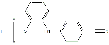 4-{[2-(trifluoromethoxy)phenyl]amino}benzonitrile,,结构式