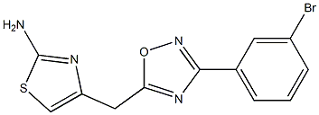 4-{[3-(3-bromophenyl)-1,2,4-oxadiazol-5-yl]methyl}-1,3-thiazol-2-amine|