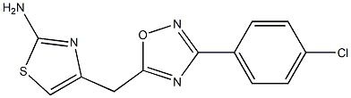 4-{[3-(4-chlorophenyl)-1,2,4-oxadiazol-5-yl]methyl}-1,3-thiazol-2-amine|