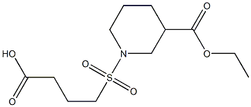 4-{[3-(ethoxycarbonyl)piperidine-1-]sulfonyl}butanoic acid,,结构式