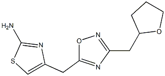 4-{[3-(oxolan-2-ylmethyl)-1,2,4-oxadiazol-5-yl]methyl}-1,3-thiazol-2-amine Structure