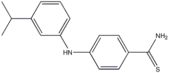 4-{[3-(propan-2-yl)phenyl]amino}benzene-1-carbothioamide 化学構造式