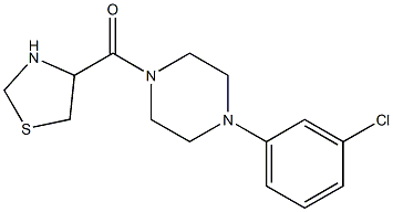 4-{[4-(3-chlorophenyl)piperazin-1-yl]carbonyl}-1,3-thiazolidine|