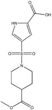 4-{[4-(methoxycarbonyl)piperidine-1-]sulfonyl}-1H-pyrrole-2-carboxylic acid