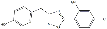 4-{[5-(2-amino-4-chlorophenyl)-1,2,4-oxadiazol-3-yl]methyl}phenol 结构式