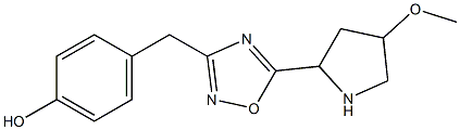 4-{[5-(4-methoxypyrrolidin-2-yl)-1,2,4-oxadiazol-3-yl]methyl}phenol