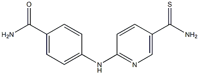 4-{[5-(aminocarbonothioyl)pyridin-2-yl]amino}benzamide Structure