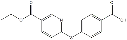 4-{[5-(ethoxycarbonyl)pyridin-2-yl]sulfanyl}benzoic acid Structure