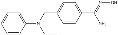 4-{[ethyl(phenyl)amino]methyl}-N'-hydroxybenzenecarboximidamide 结构式
