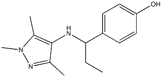 4-{1-[(1,3,5-trimethyl-1H-pyrazol-4-yl)amino]propyl}phenol