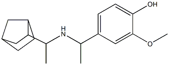 4-{1-[(1-{bicyclo[2.2.1]heptan-2-yl}ethyl)amino]ethyl}-2-methoxyphenol,,结构式