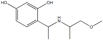 4-{1-[(1-methoxypropan-2-yl)amino]ethyl}benzene-1,3-diol Struktur