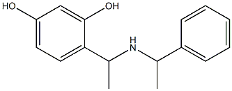 4-{1-[(1-phenylethyl)amino]ethyl}benzene-1,3-diol 化学構造式