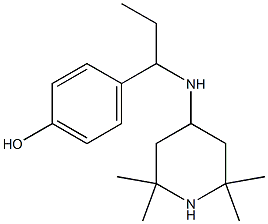 4-{1-[(2,2,6,6-tetramethylpiperidin-4-yl)amino]propyl}phenol 化学構造式