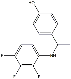 4-{1-[(2,3,4-trifluorophenyl)amino]ethyl}phenol Struktur