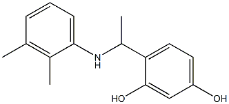 4-{1-[(2,3-dimethylphenyl)amino]ethyl}benzene-1,3-diol 化学構造式