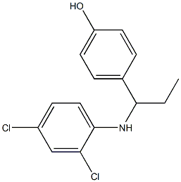 4-{1-[(2,4-dichlorophenyl)amino]propyl}phenol 化学構造式