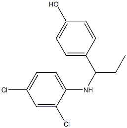 4-{1-[(2,4-dichlorophenyl)amino]propyl}phenol Structure