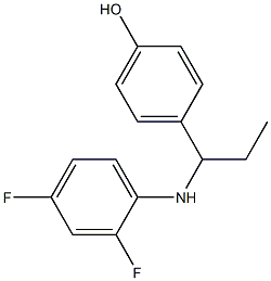 4-{1-[(2,4-difluorophenyl)amino]propyl}phenol