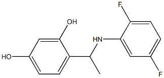 4-{1-[(2,5-difluorophenyl)amino]ethyl}benzene-1,3-diol 结构式