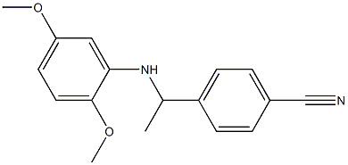 4-{1-[(2,5-dimethoxyphenyl)amino]ethyl}benzonitrile 结构式