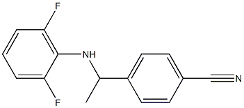 4-{1-[(2,6-difluorophenyl)amino]ethyl}benzonitrile 化学構造式