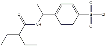 4-{1-[(2-ethylbutanoyl)amino]ethyl}benzenesulfonyl chloride Structure