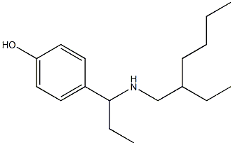 4-{1-[(2-ethylhexyl)amino]propyl}phenol Struktur